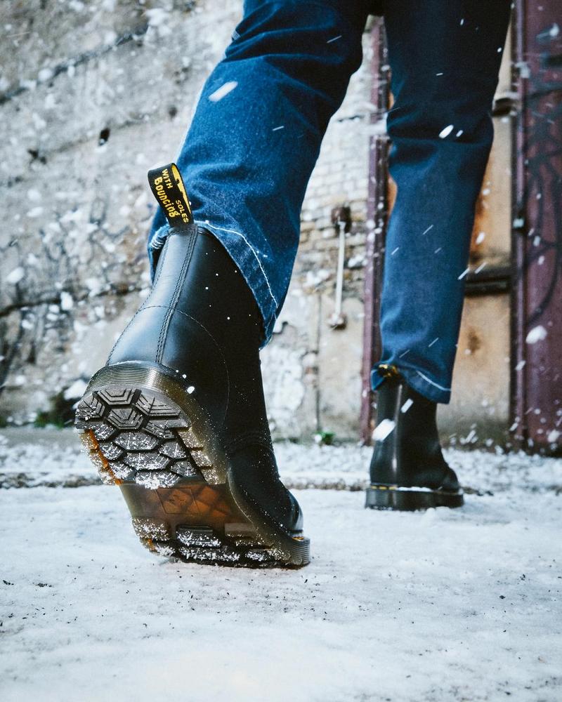 Dr Martens 1460 DM's Wintergrip Leren Veterlaarzen Heren Zwart | NL 29PJJ